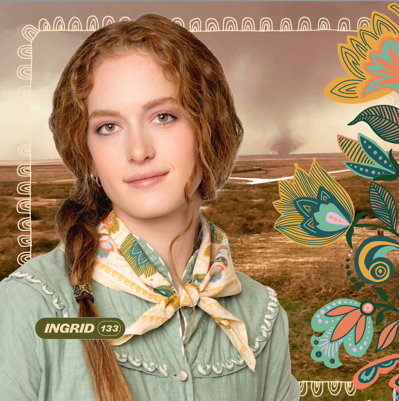 Cotton Bandana No. 133 Ingrid Cream