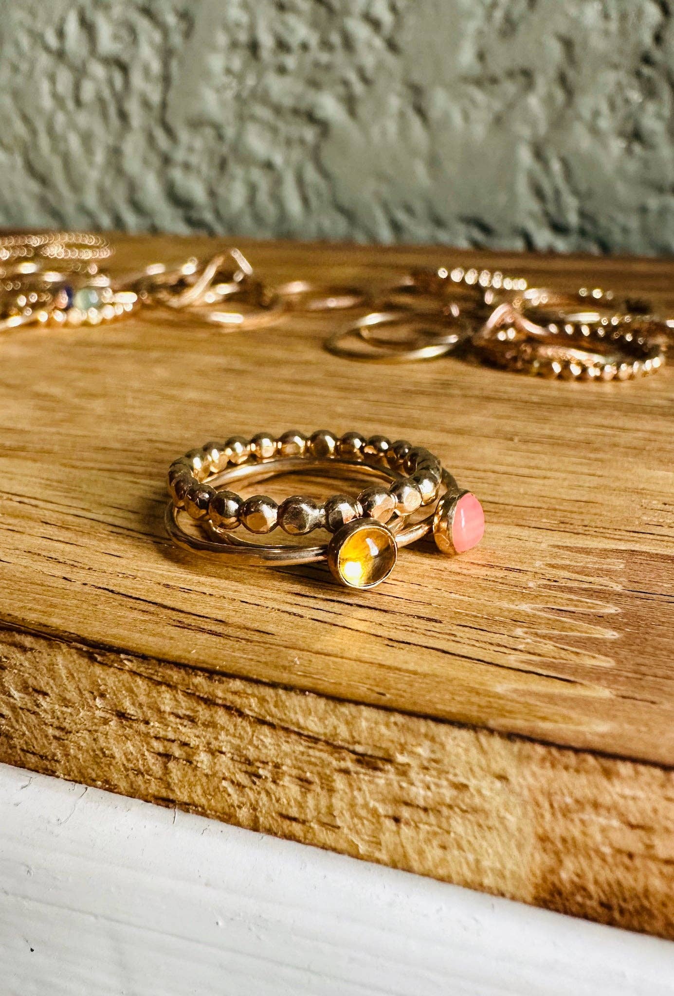 Gemstone Stacker Rings • 14k Gold Fill