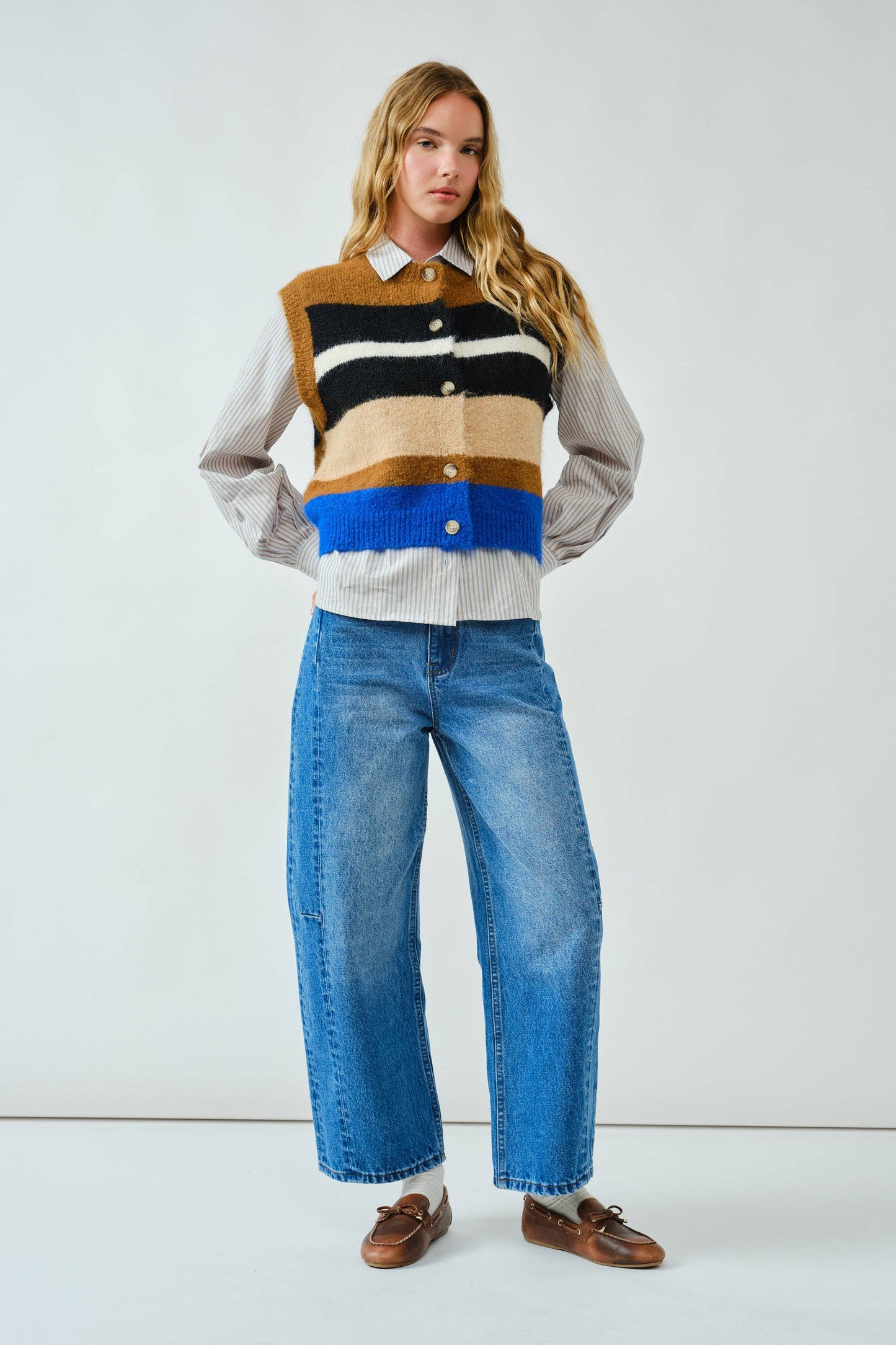Striped Sweater Vest • Multi