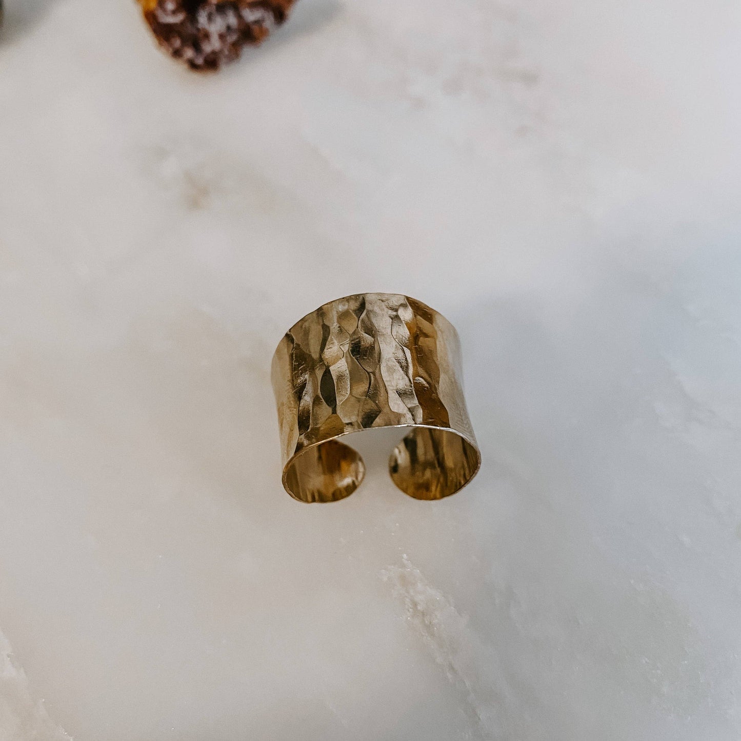 Textured Cuff Ring • Size 8 • Gold or Silver