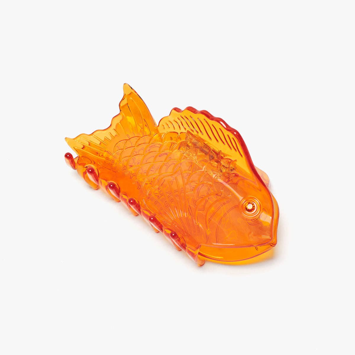 Gold Fish Hair Claw Clip • Translucent Orange