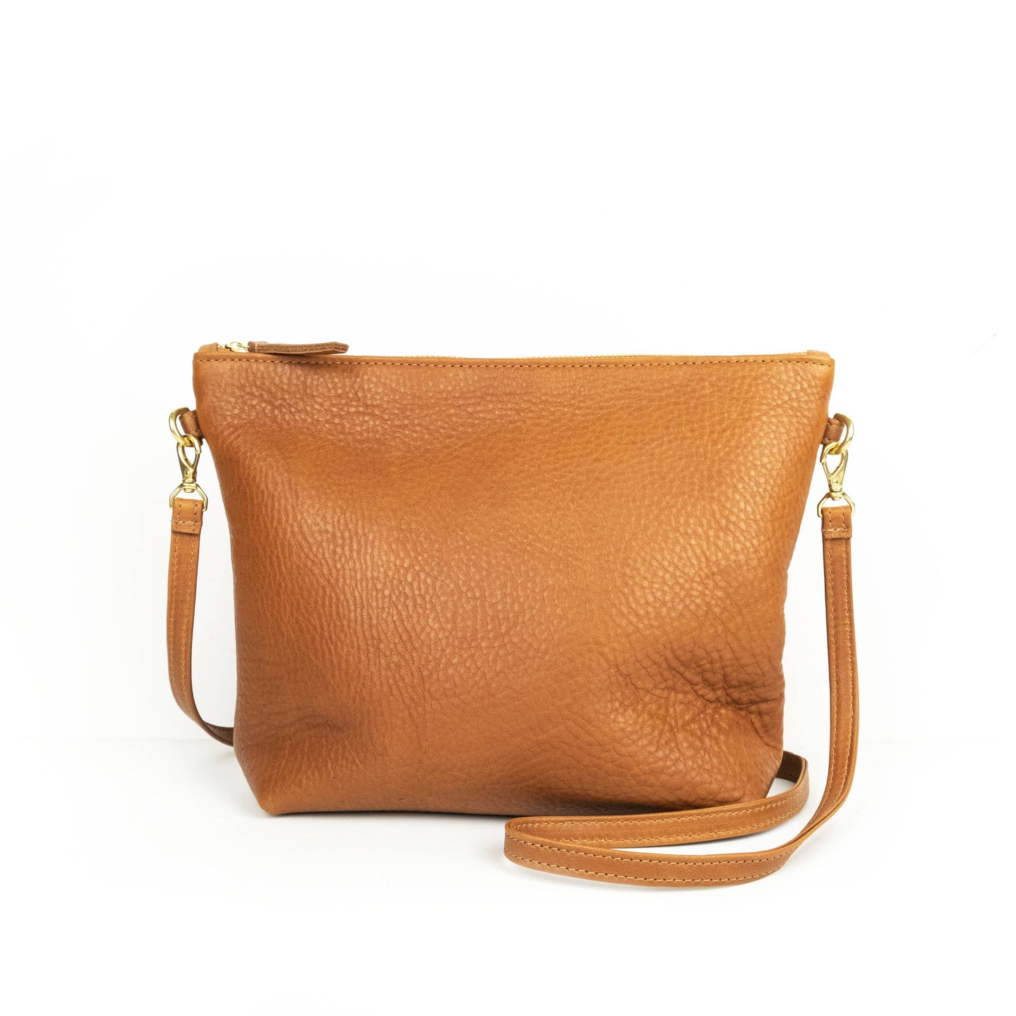 PRIMECUT • Mini Leather Hobo Purse • Cognac