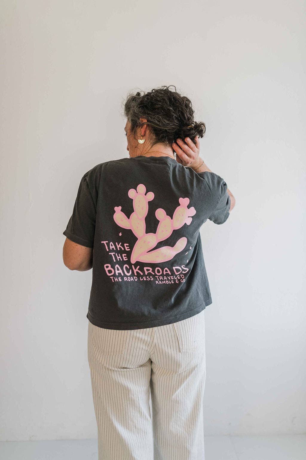 Cotton Tee • Take the Backroads • Charcoal