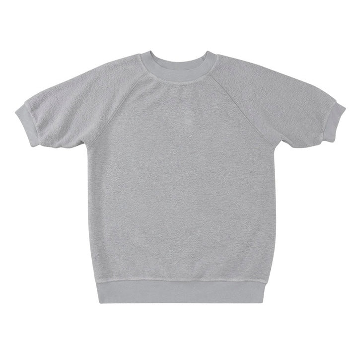 Jungmaven • Short Sleeve Raglan Sherpa Sweatshirt • Heathered Athletic Gray
