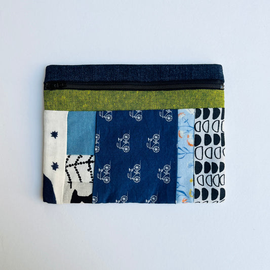 Terra • Handmade Patchwork Pouch • Bicycle