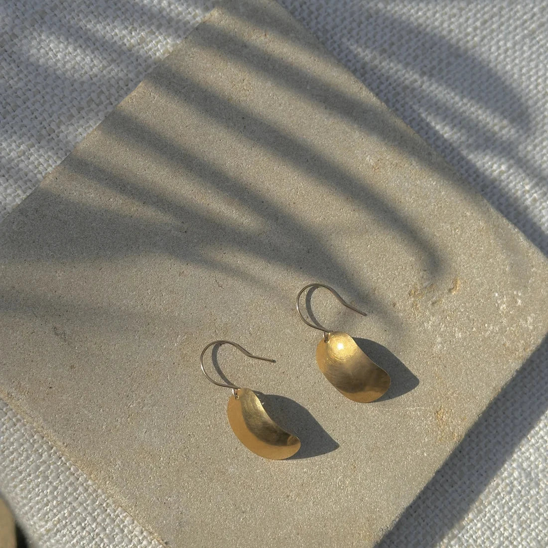 Desert Moon Design • Mini Zara Dangles Earrings • Brass