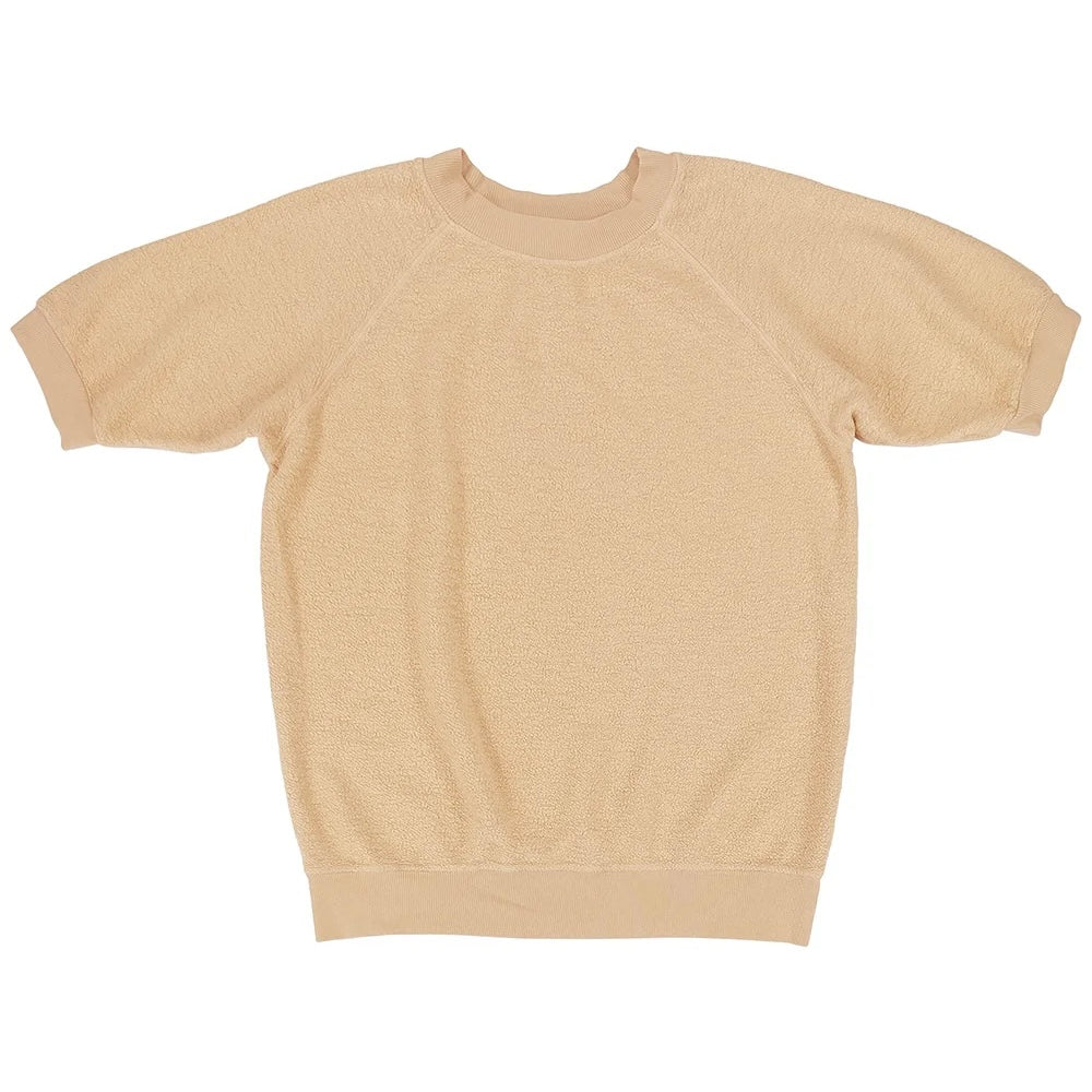 Jungmaven • Short Sleeve Raglan Sherpa Sweatshirt • Oat Milk