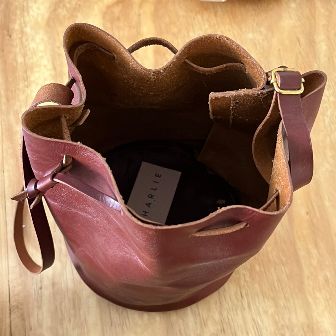 Charlies Goods • Leather Bucket Bag • Bourbon