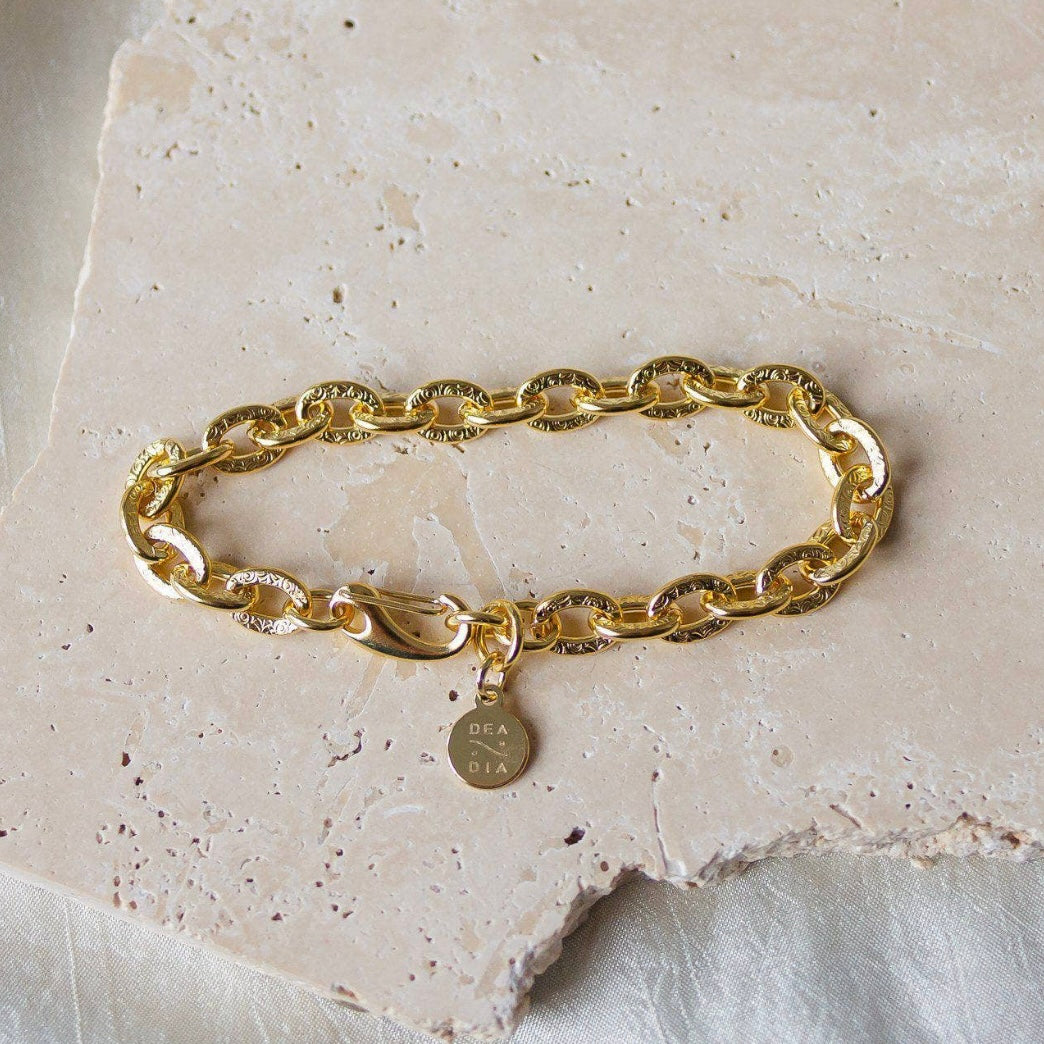 Dea Dia • Delara Pattern Chain Bracelet • Gold