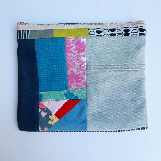 Terra • Big Handmade Patchwork Pouch • Colorblock