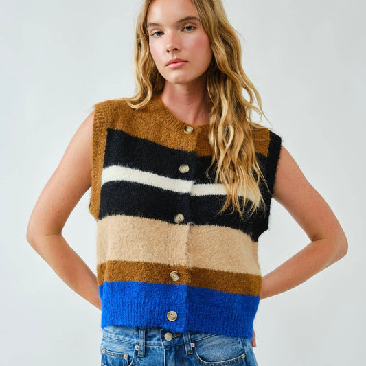 Striped Sweater Vest • Multi