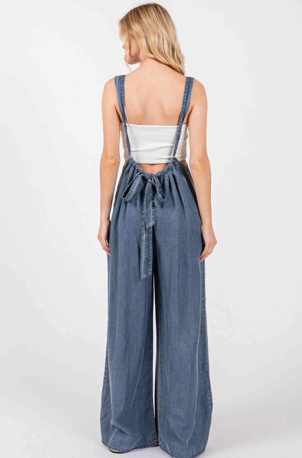 Suspender Jumpsuit • Denim Wash