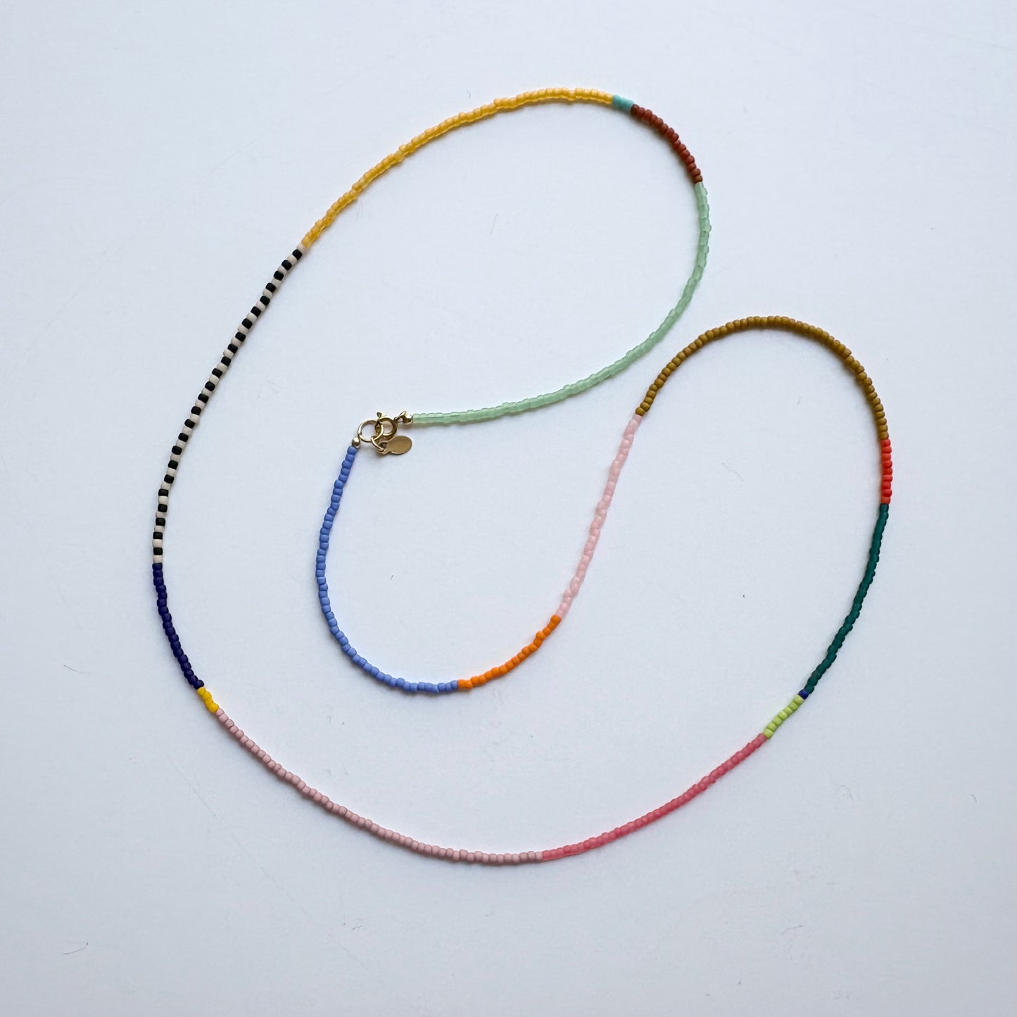 Long Seed Bead Necklace • Multicolor