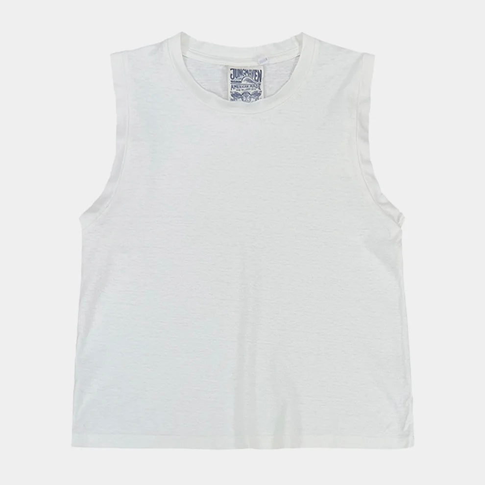 Jungmaven • Hemp & Organic Cotton Pheonix Muscle Tee •  Washed White
