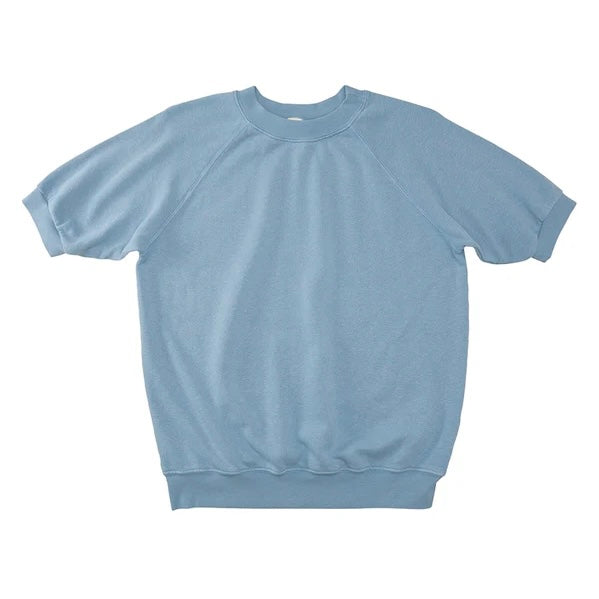 Jungmaven • Short Sleeve Raglan French Terry Fleece Sweatshirt • Blue Heaven