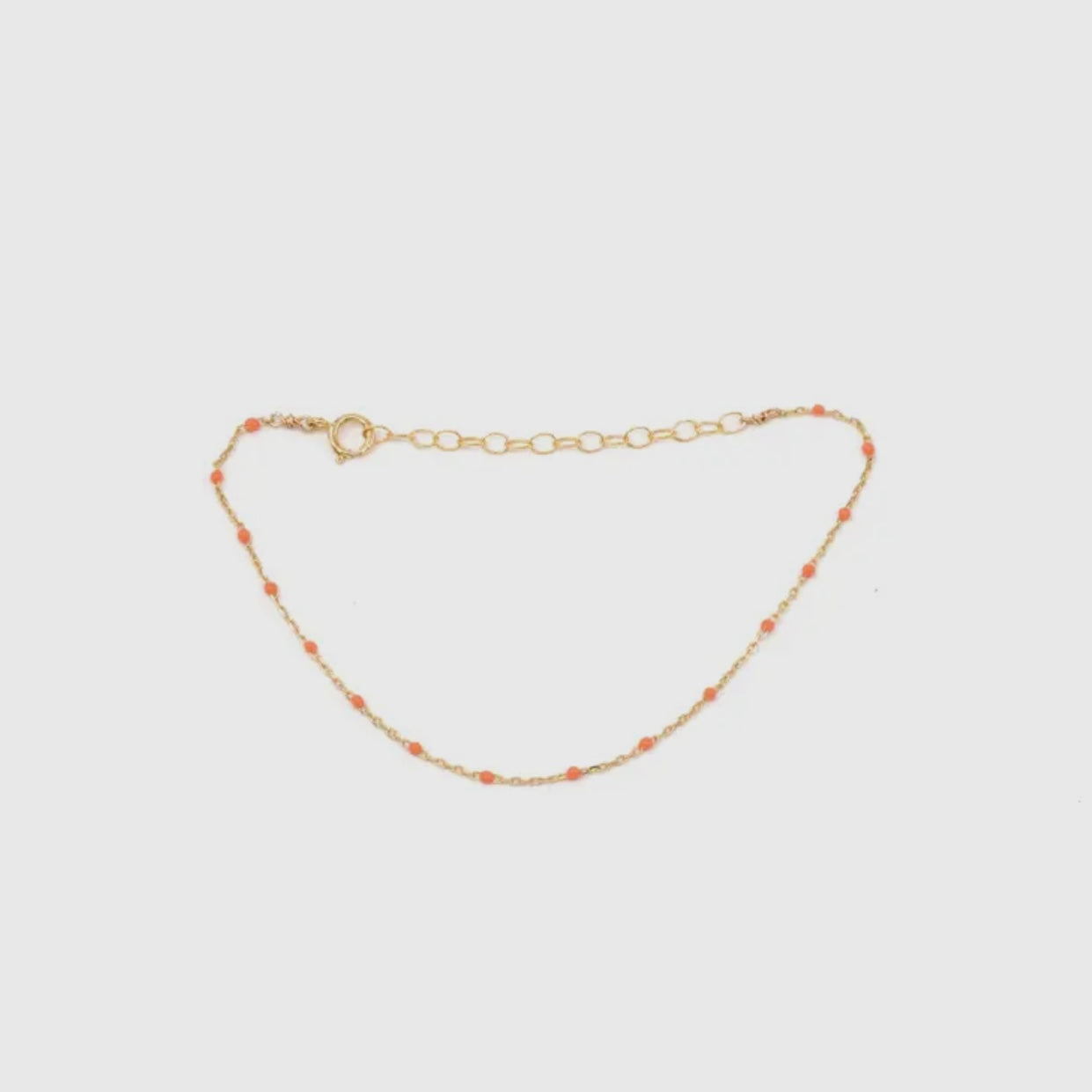 Dainty Enamel Bracelet • 14K Good Fill• Pick Your Color