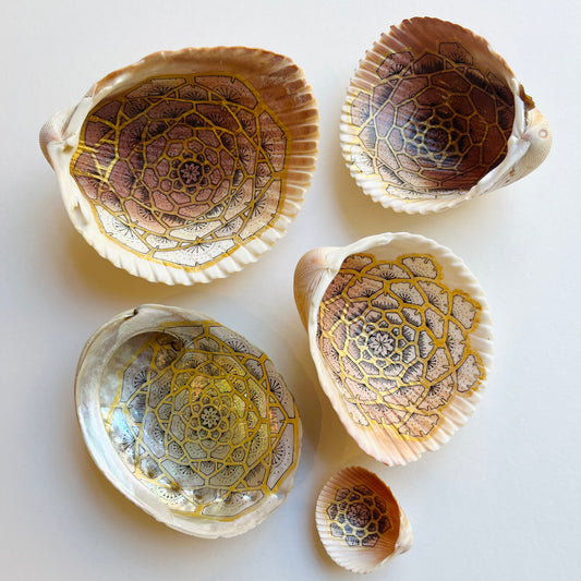 Shana Heller • Small Seashell Mandala Art • Pick Your Size