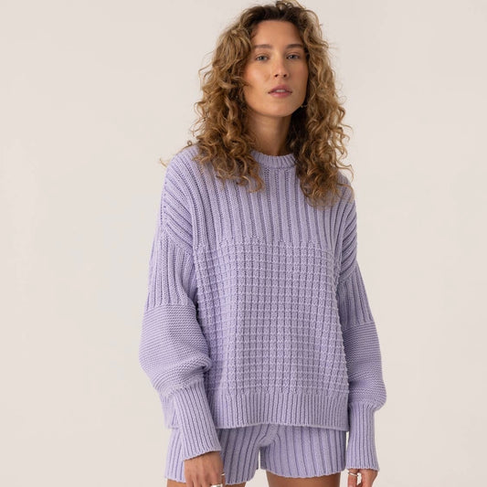The Knotty Ones • Delčia Cotton Sweater • Lilac