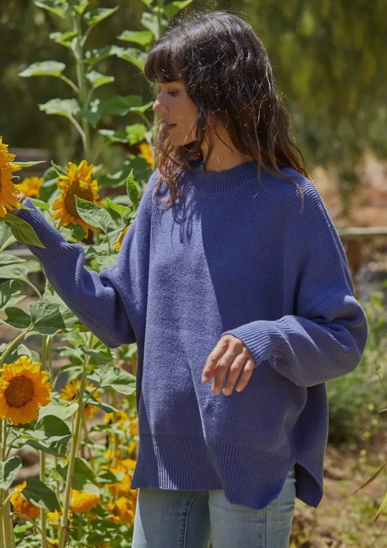 By Together • Riley Oversized High Neck Sweater • Dark Periwinkle
