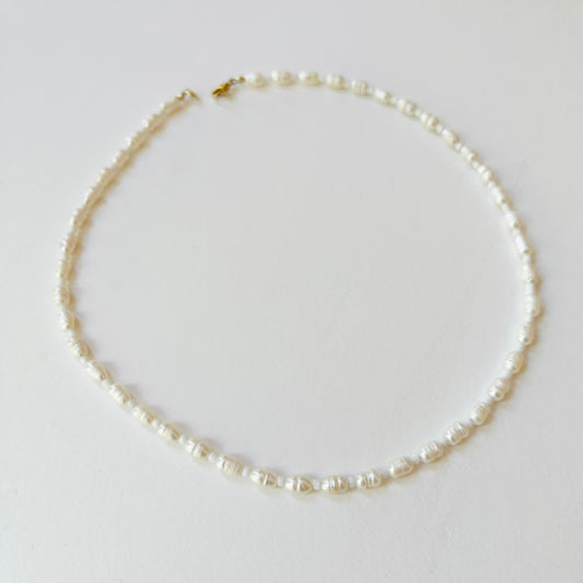 Sundrunk Studio • Rice Pearl Necklace • White