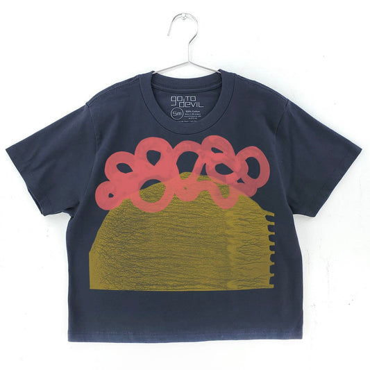 Heavyweight Boxy Crop Tee • Wander • Black Licorice