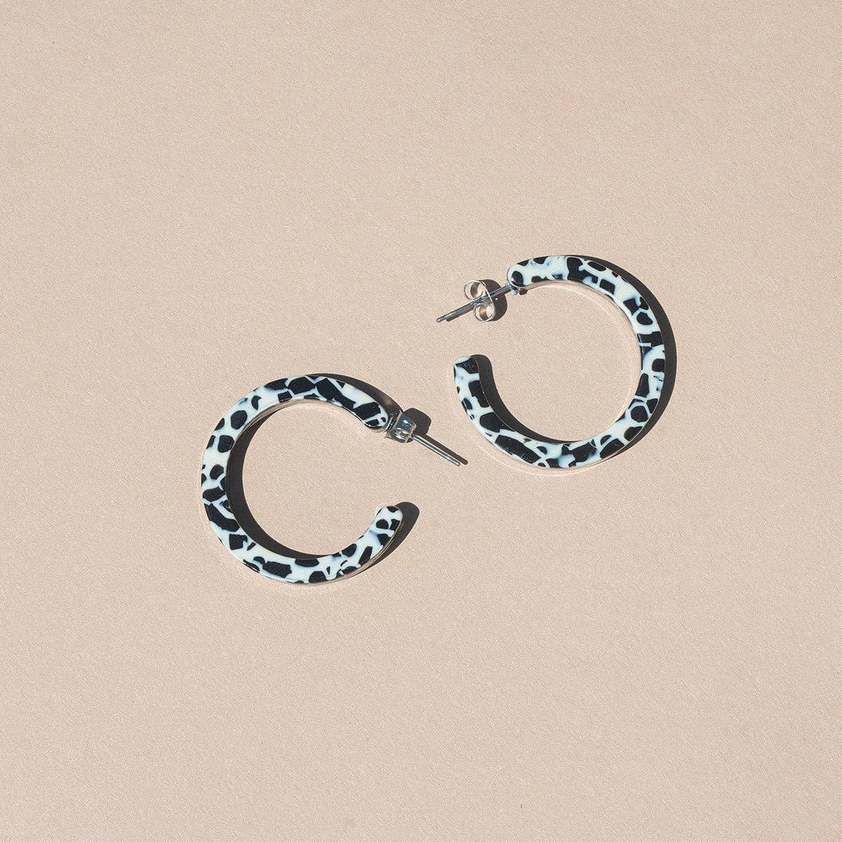 Nat + Noor • Thinner Alba Hoops • Dalmatian