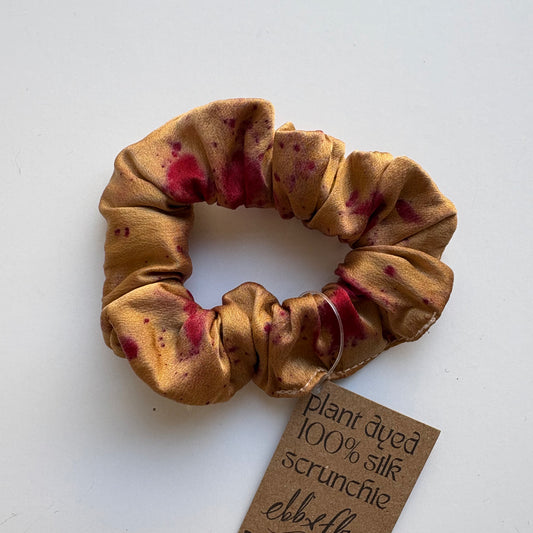 Ebb & Flow • Plant Dyed Silk Scrunchie • Rust Sunburst