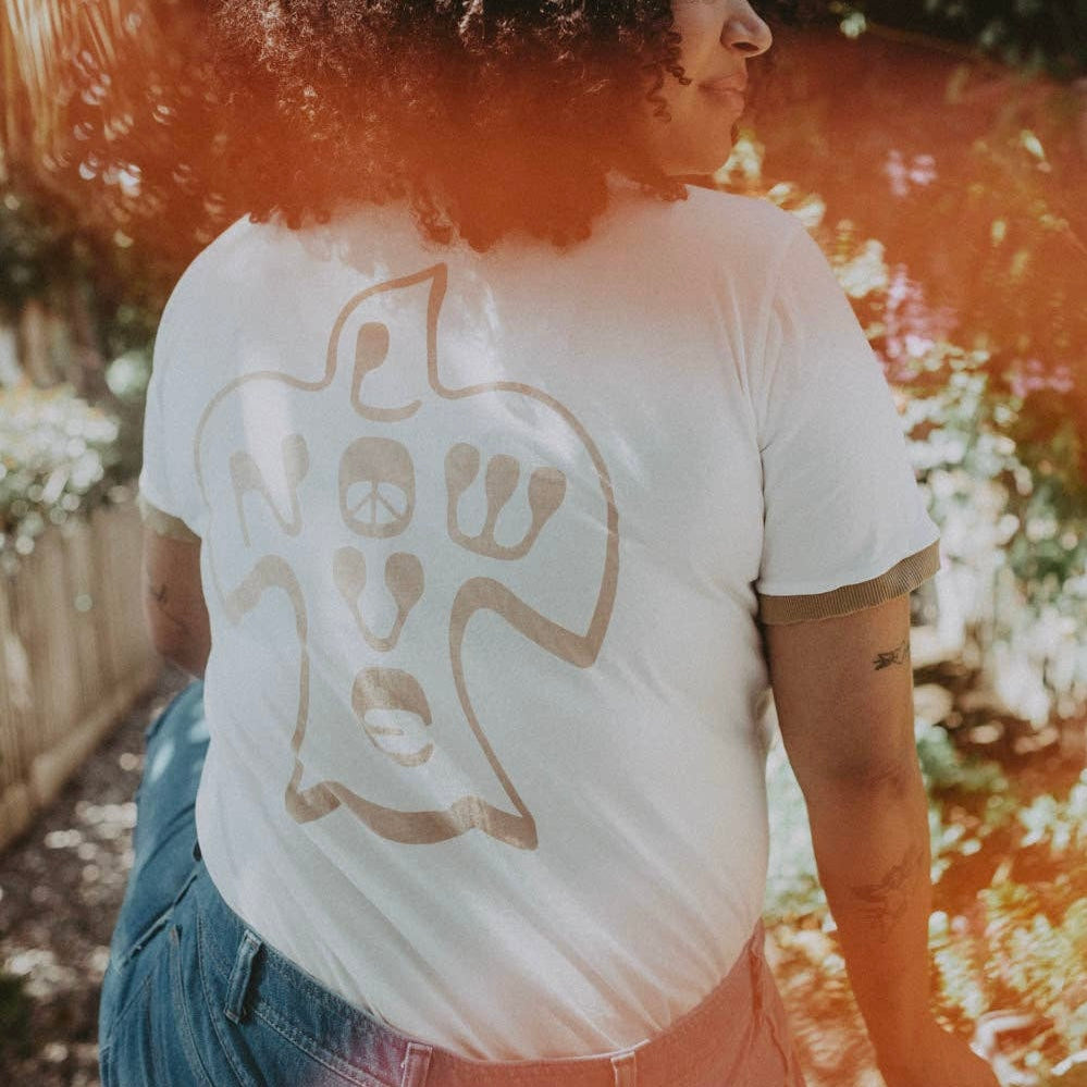 Love Now • Ringer Tee • White