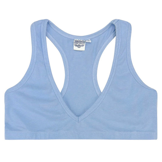 Jungmaven • Hemp & Organic Cotton Paige Racer Bra • Coastal Blue