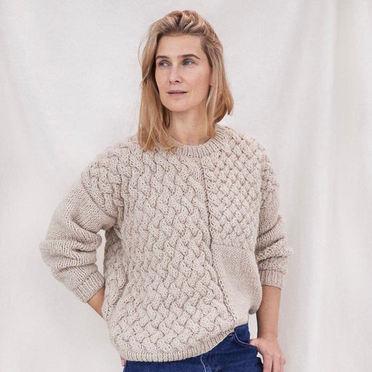The Knotty Ones • Alpaca Wool Heartbreaker Sweater • Beige