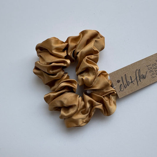 Ebb & Flow • Plant Dyed Silk Scrunchie • Cava Gold