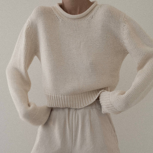 Laude the Label • Mare Rolled Neck Sweater • Ivory