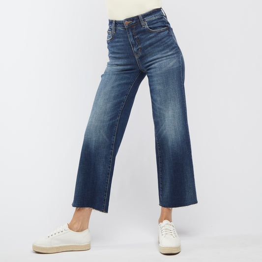 Oliver Logan • Aberdeen Ankle Crop High Rise Jean • Dark Aged Vintage