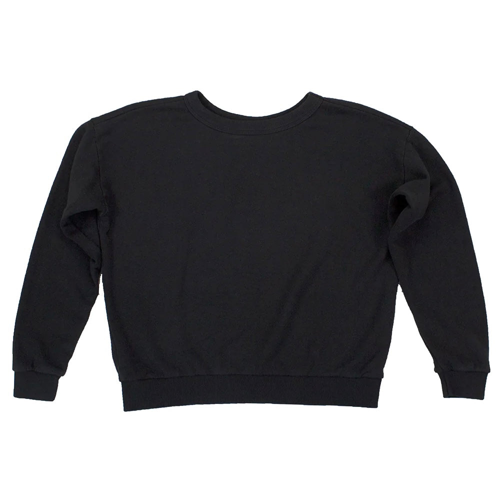 Jungmaven • Crux Cropped Crew French Terry Fleece Sweatshirt • Washed Black