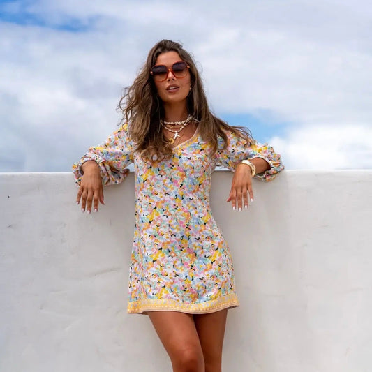The Barefoot Blonde • Goldie Floral Tunic