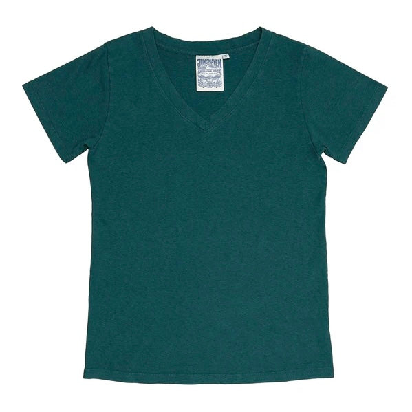 Jungmaven • Hemp & Organic Cotton Paige V-neck Tee •  Deep Teal
