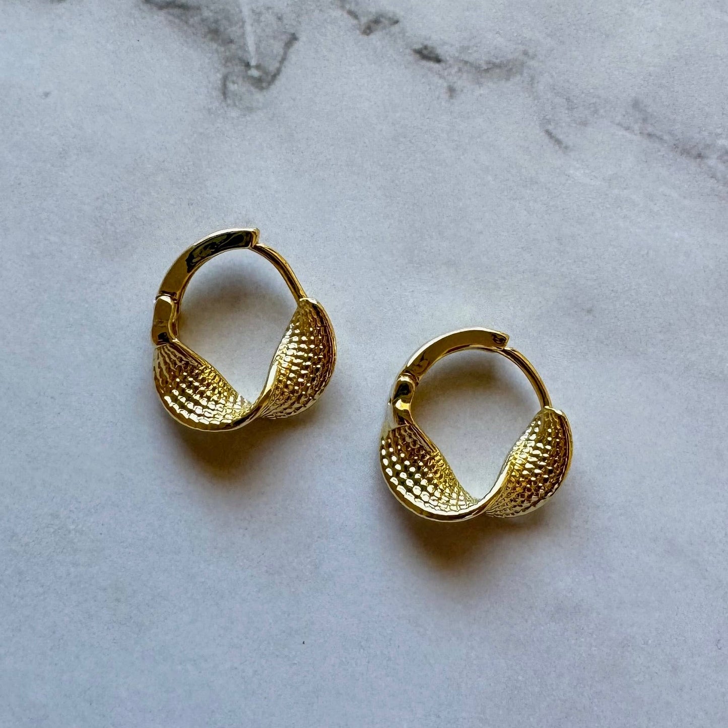 Azalea Huggie Hoop Earrings • Gold Filled