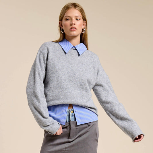 Essential Pullover Sweater • Warm Grey