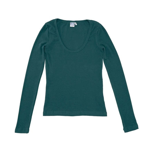 Jungmaven • Paseo Long Sleeve Hemp Tee Shirt • Deep Teal