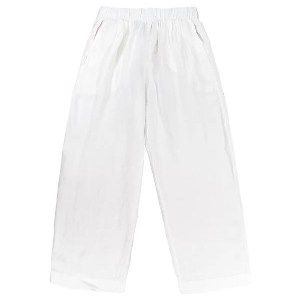 Jungmaven • Cambria Wide Leg Hemp Pant • Washed White