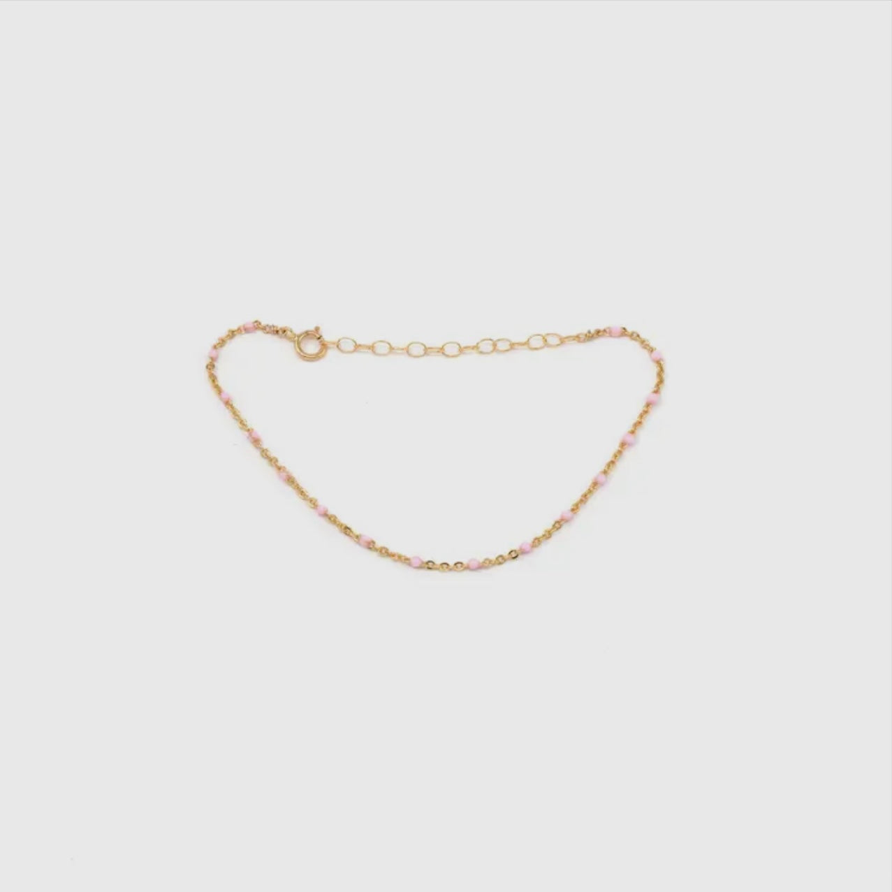 Dainty Enamel Bracelet • 14K Good Fill• Pick Your Color