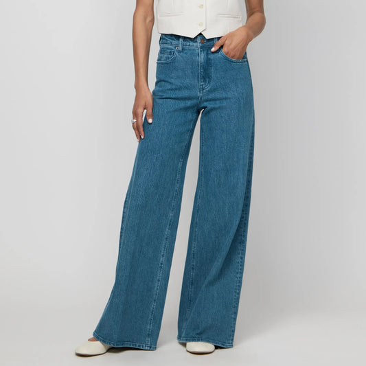 Oliver Logan • Andrews High Rise Extra Wide Leg Jean • Medium Wash