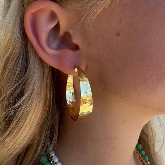 Jessica Matrasko • Linden Textured Hoop Earrings• 14K Gold Filled
