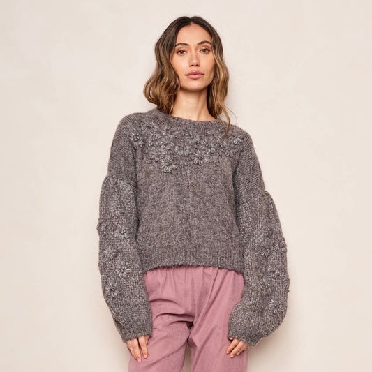 d RA • CYNTHIA SWEATER : CHARCOAL