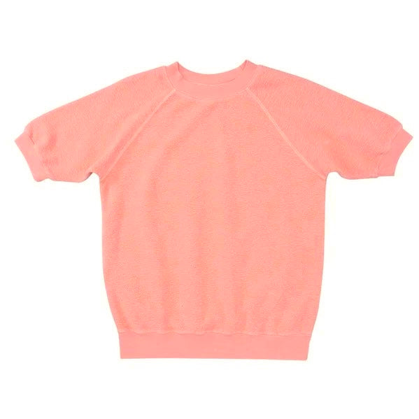 Jungmaven • Short Sleeve Raglan Sherpa Sweatshirt • Sunset Coral