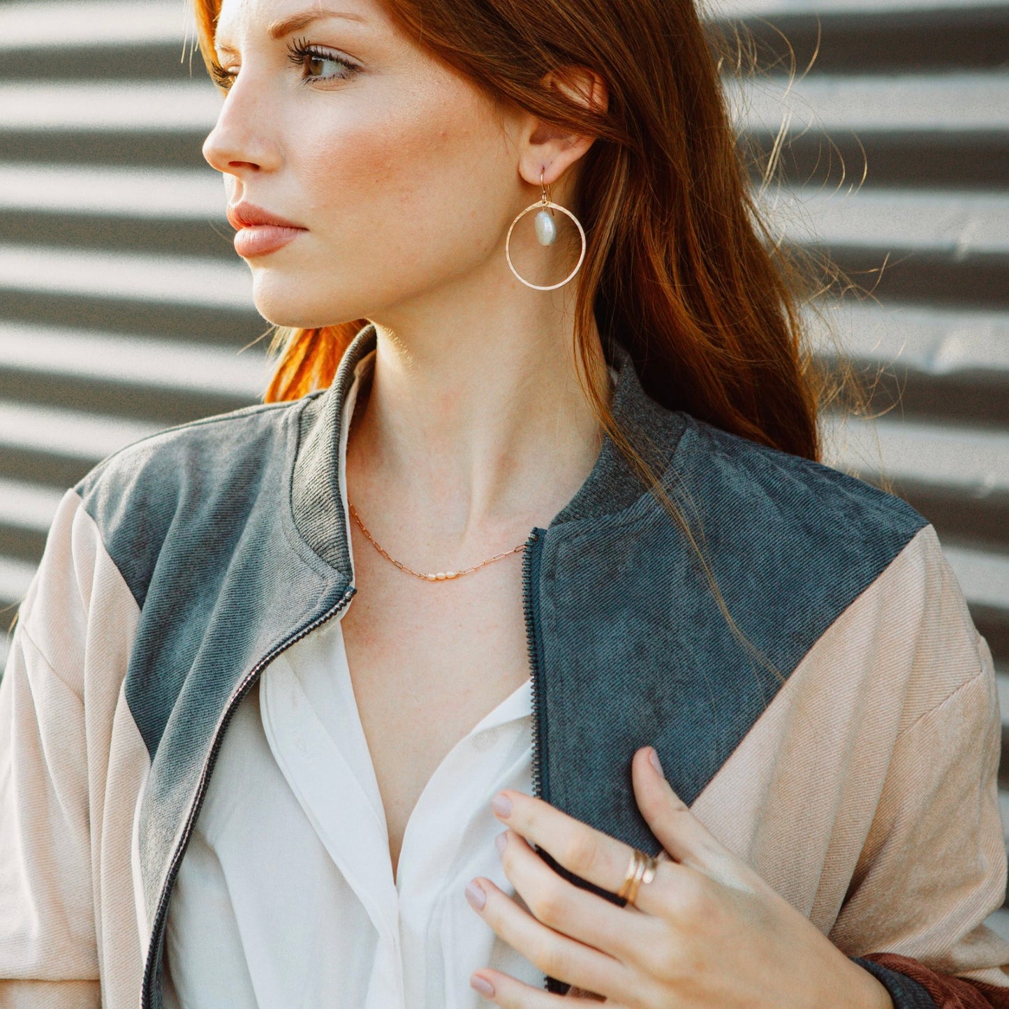 In Situ • Wailua Pearl Hoop Earrings • Sterling Silver