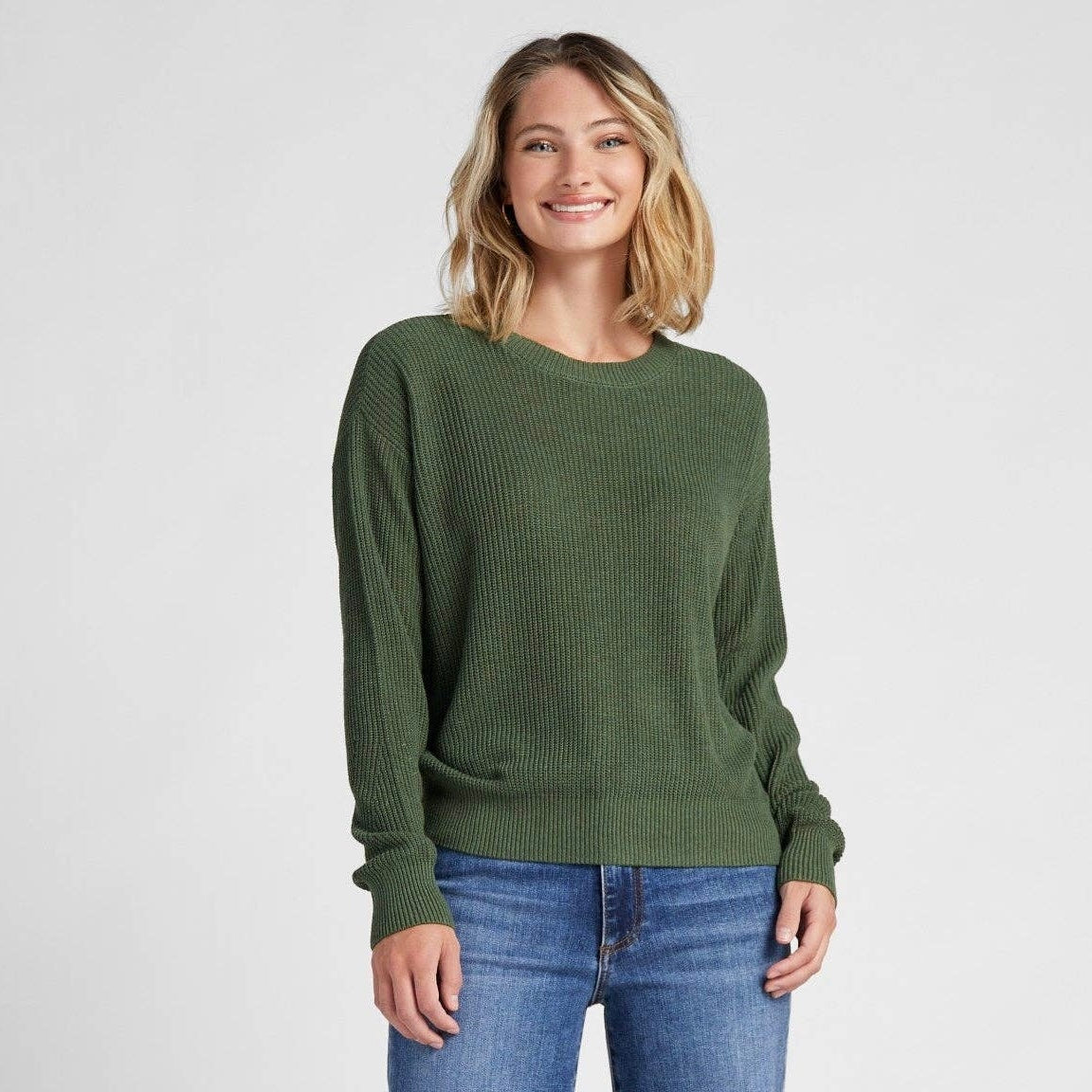Coastal Crewneck Sweater • Olive Green