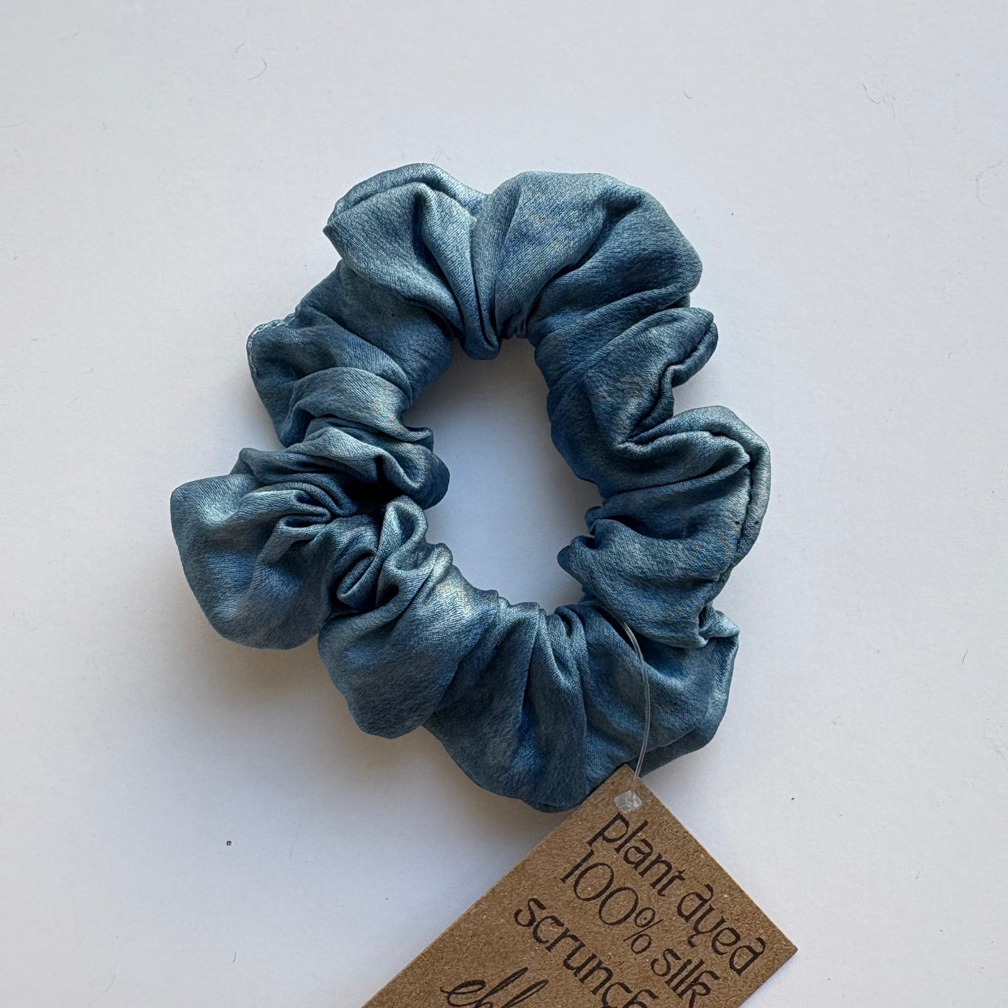Ebb & Flow • Plant Dyed Silk Scrunchie • Indigo