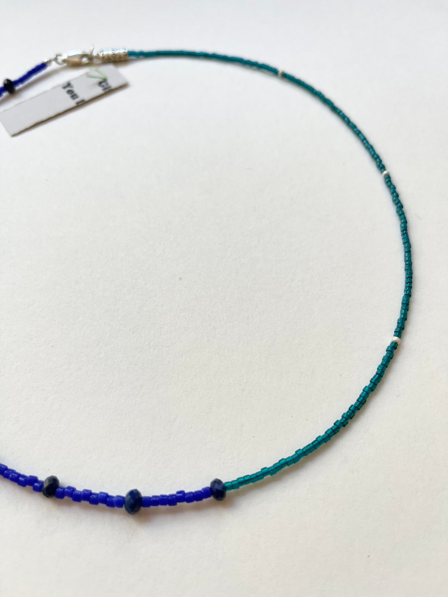 Sundrunk Studio • One-of-a-Kind Beaded Necklace • Ocean Blues