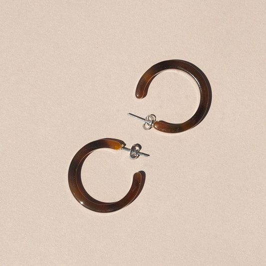 Nat + Noor • Alba Hoop Earrings • Espresso Brown